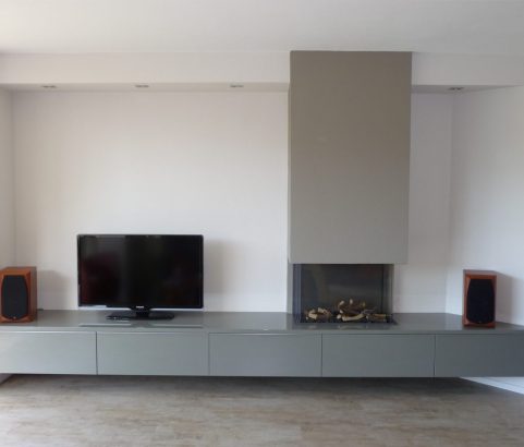 TV dressoir met open haard